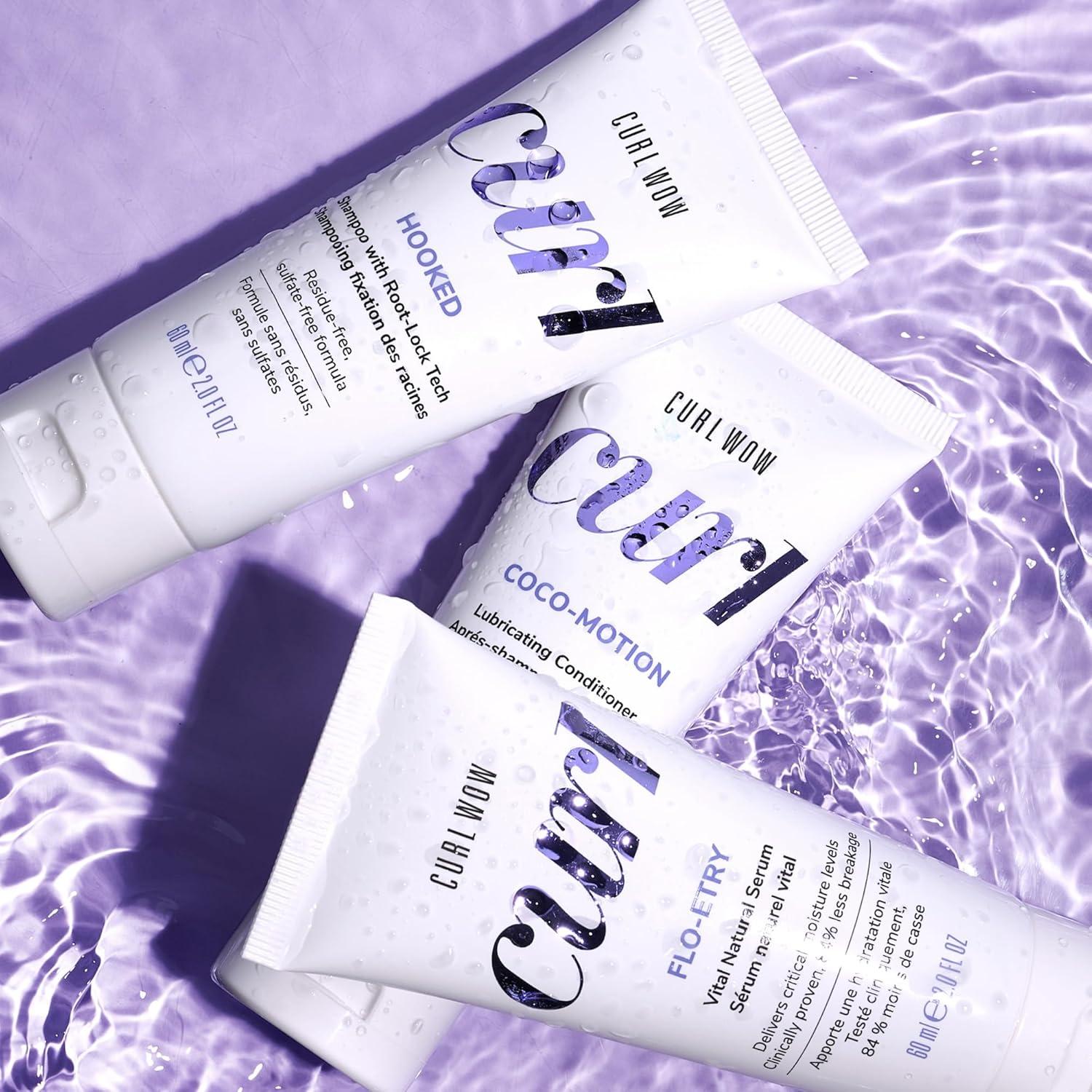 imageCOLOR WOW Curl Wow Floetry Vital Natural Serum Richoil blend moisturizes dry dehydrated strands from root to tip for instantly plump plush juicy curls No weight or greasy feel20 Fl Oz Pack of 3