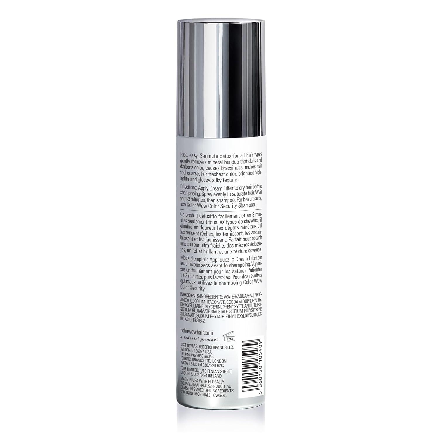 imageCOLOR WOW Dream Filter Pre Shampoo Mineral Remover Hard water detox Get Lighter Brighter Shinier Color in 3 Minutes