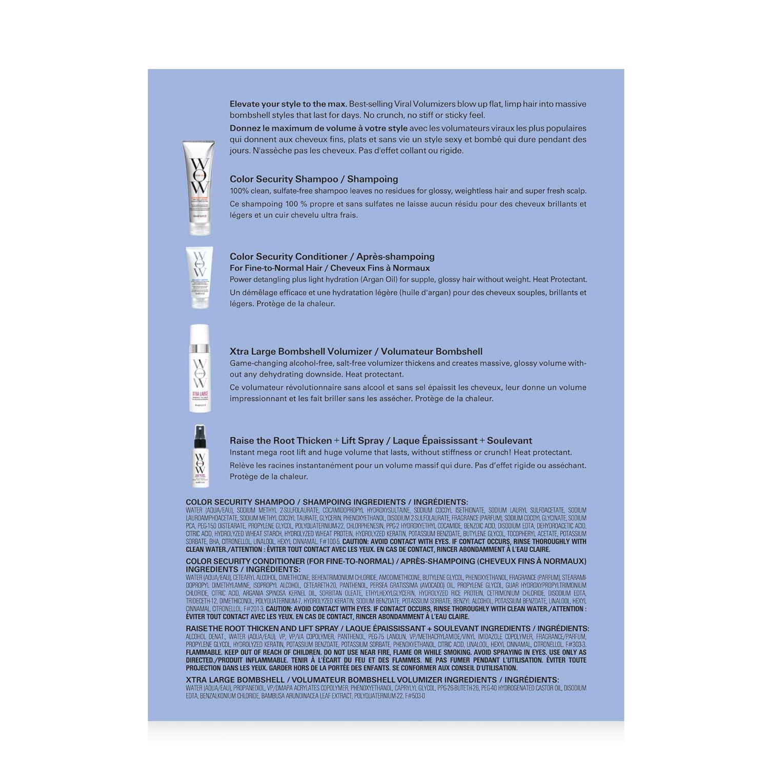 imageCOLOR WOW Xtra Large Bombshell Volumizer New AlcoholFree Technology for Lasting Volume and Thickness478 Fl Oz Pack of 4