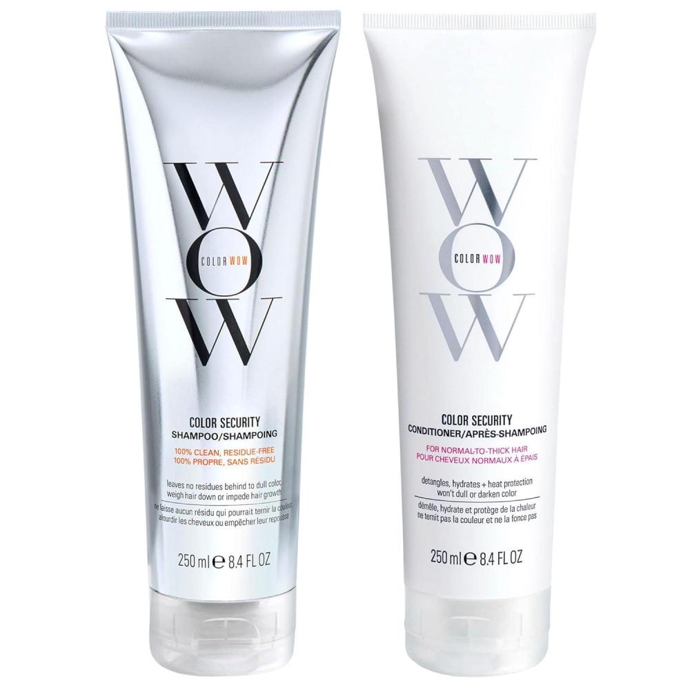 imageCOLOR WOW Dream Clean Duo  100 clean sulfatefree COLOR SECURITY SHAMPOO and weightless COLOR SECURITY CONDITIONER Achieve Super Glossy Hydrated HairNormal to Thick Hair Duo