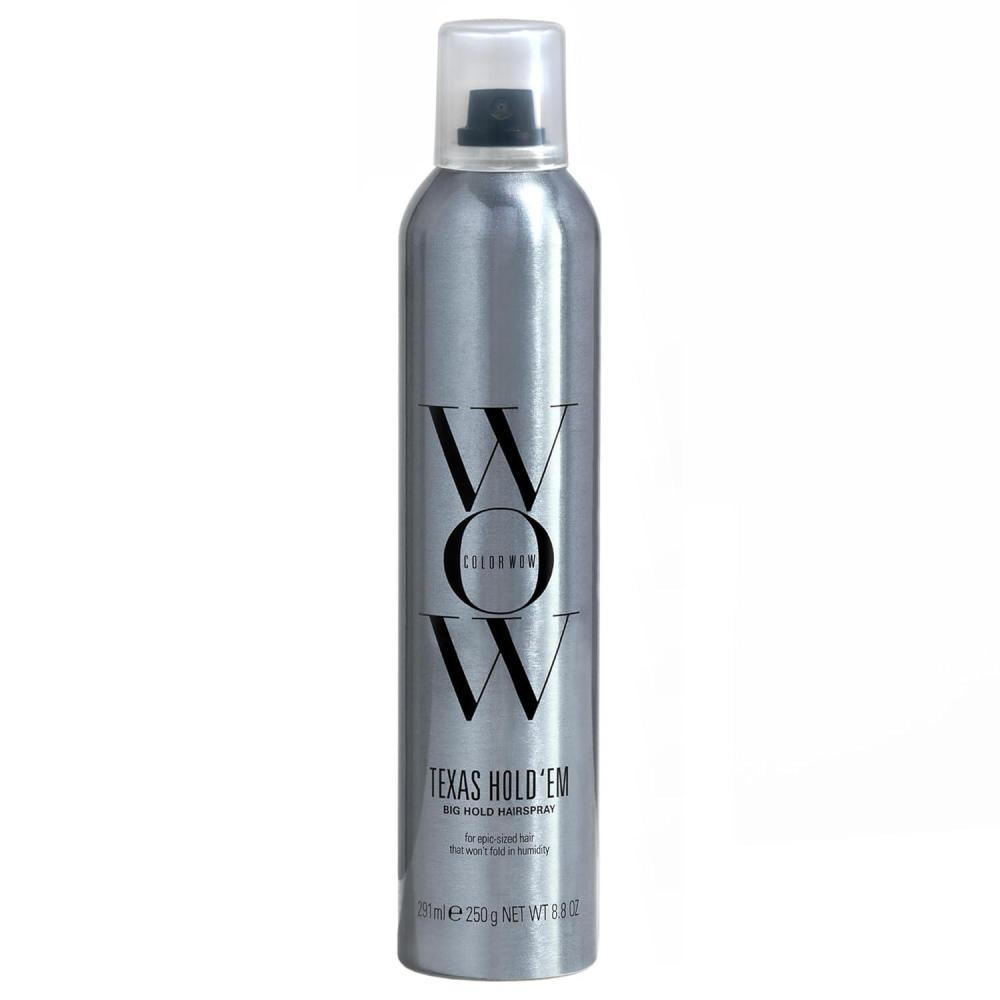 imageCOLOR WOW Texas Hold Em Big Hold Hairspray Hair Spray Extra Hold for allday style Heat protection spray for hair  UV protectionAnti humidity spray for hair No Crunch or Flake brushable finish