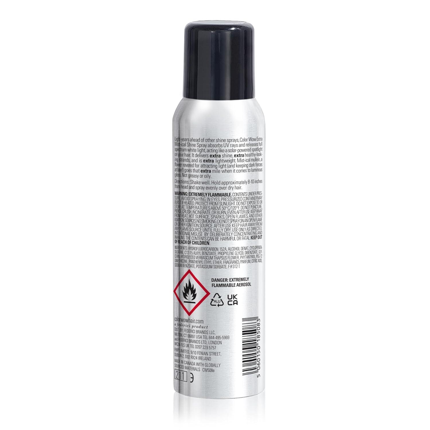 imageCOLOR WOW Extra Mystical Shine Spray  Lightweight ampamp NonGreasy Formula  Heat Protection Frizz Control and Silky Hair  For All Hair Types5 Fl Oz Pack of 1