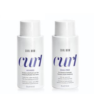 COLOR WOW Dynamic Wash Day Duo – Featuring Curl Wow SNAG FREE pre-shampoo detangler and HOOKED 100% Clean Curl Shampoo this dup lets you give knots the slip before shampooing