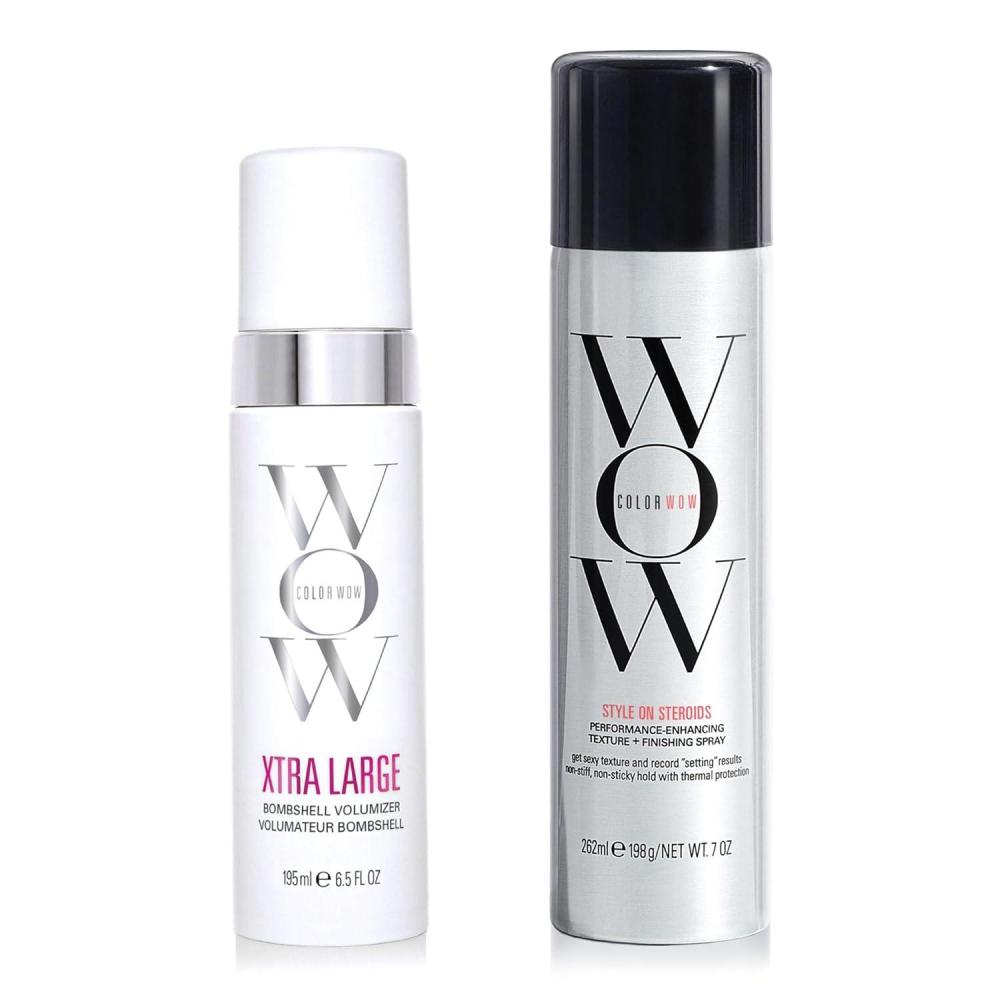 imageCOLOR WOW Epic Volume Bundle  Featuring XTRA LARGE BOMBSHELL VOLUMIZER for allday volume and STYLE ON STEROIDS for nonsticky Texture and Moisture